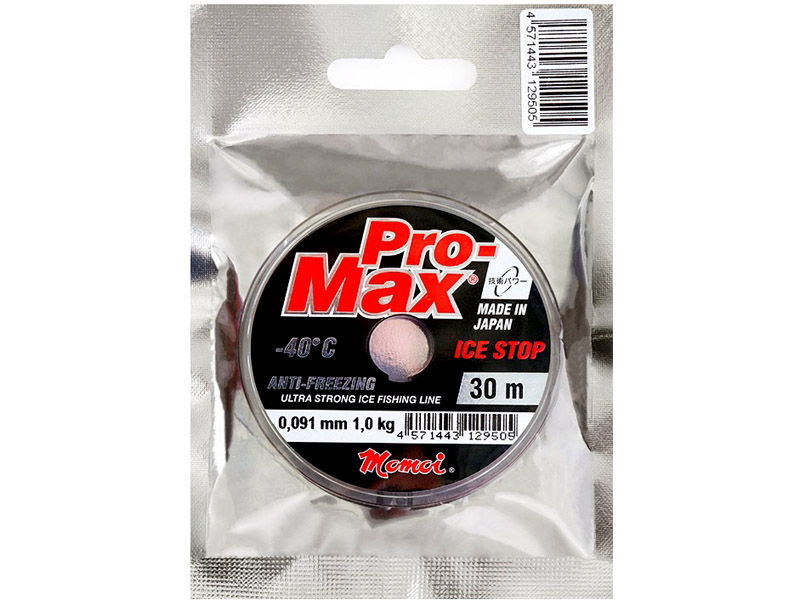 картинка Леска зимняя Momoi PRO-MAX Ice Stop (вакуумная упаковка) 30 м от магазина "Без насадки"