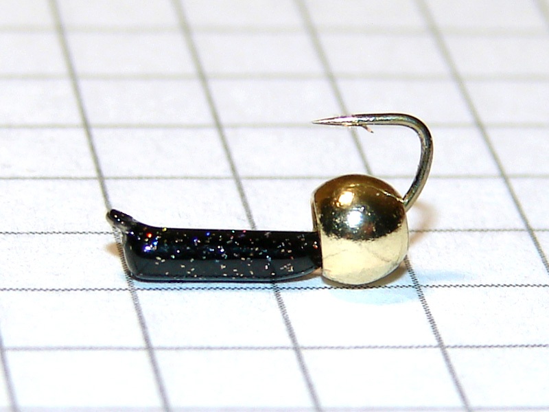 картинка D2 (0,40 гр) Мормышка УЛОВКА "гвоздик" с латунным шариком 3,8 мм (салют) от магазина "Без насадки"