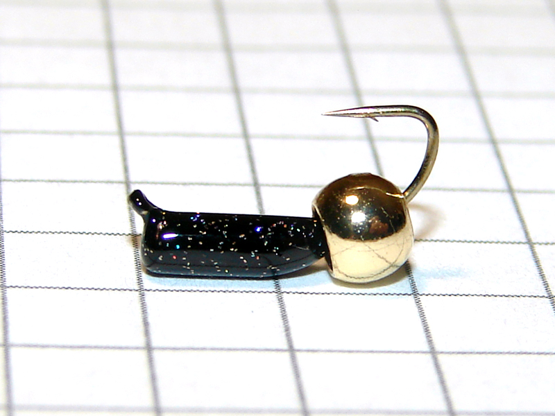 картинка D2,4 (0,52 гр) Мормышка УЛОВКА "гвоздик" с латунным шариком 3,8 мм (салют) от магазина "Без насадки"