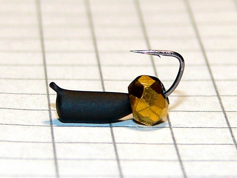 картинка D2,8 (0,50 гр) Мормышка УЛОВКА вольфрам «гвоздик» с гранёной бусиной (золотой) от магазина "Без насадки"