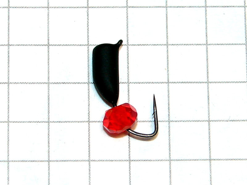 картинка D3,2 (0,95 гр) Мормышка вольфрамовая «гвоздик» с гранёной бусиной (рубин), Уловка от магазина "Без насадки"