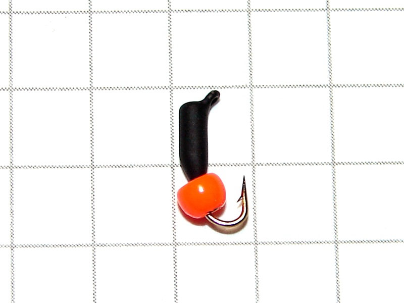 картинка D2 (0,22 гр) Мормышка УЛОВКА «МИКРОБ» с лат. шар. 2,8 мм, оранжевый флуо от магазина "Без насадки"