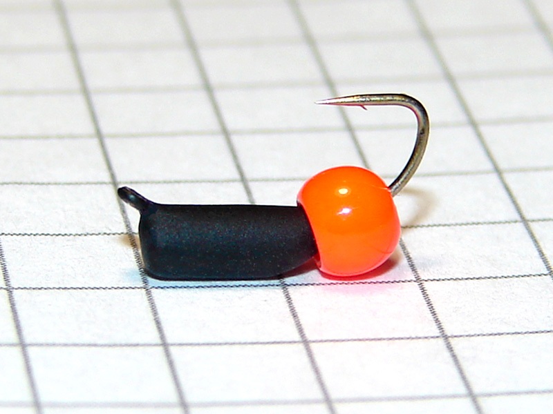 картинка D2,8 (0,65 гр) Мормышка УЛОВКА "гвоздик" с лат. шар. (оранжевый флуо) 3,8 мм от магазина "Без насадки"