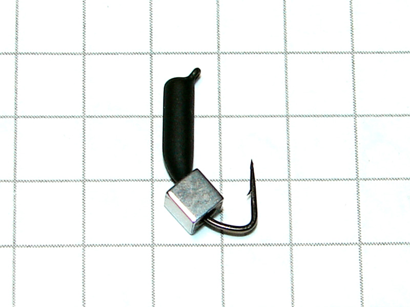 картинка D2,4 (0,50 гр) Мормышка УЛОВКА «гвоздекубик» 4 мм (серебряный) от магазина "Без насадки"