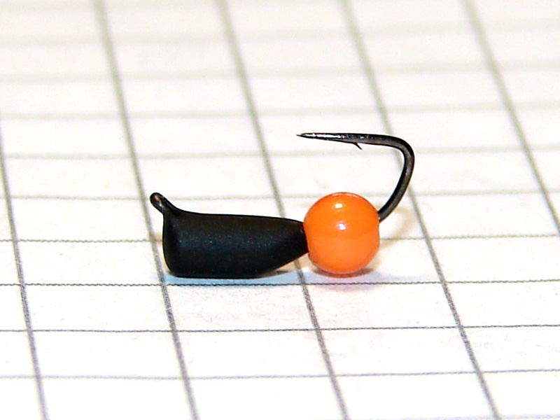 картинка D2,4 (0,25 гр) Мормышка УЛОВКА «неоновый шарик» 2 мм (морковный флуоресцентный) от магазина "Без насадки"