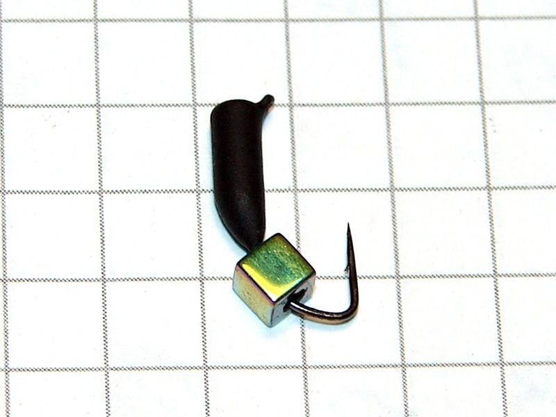 картинка D2,8 (0,65 гр) Мормышка УЛОВКА «гвоздик» с кубиком 4 мм (хамелеон) от магазина "Без насадки"