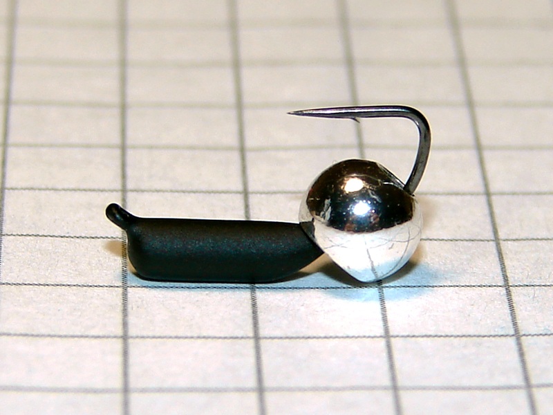 картинка D2,4 (0,75 гр) Мормышка УЛОВКА "гвоздик" с лат. шар. 4,7 мм (серебряный) от магазина "Без насадки"