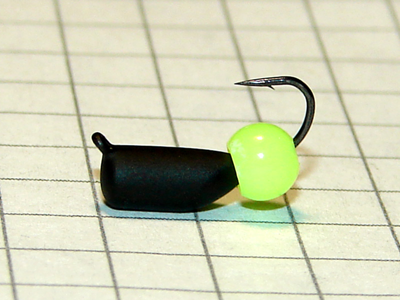 картинка D3,2 (0,80 гр) Мормышка УЛОВКА «неоновый шарик» 4 мм (салатовый флуоресцентный) от магазина "Без насадки"