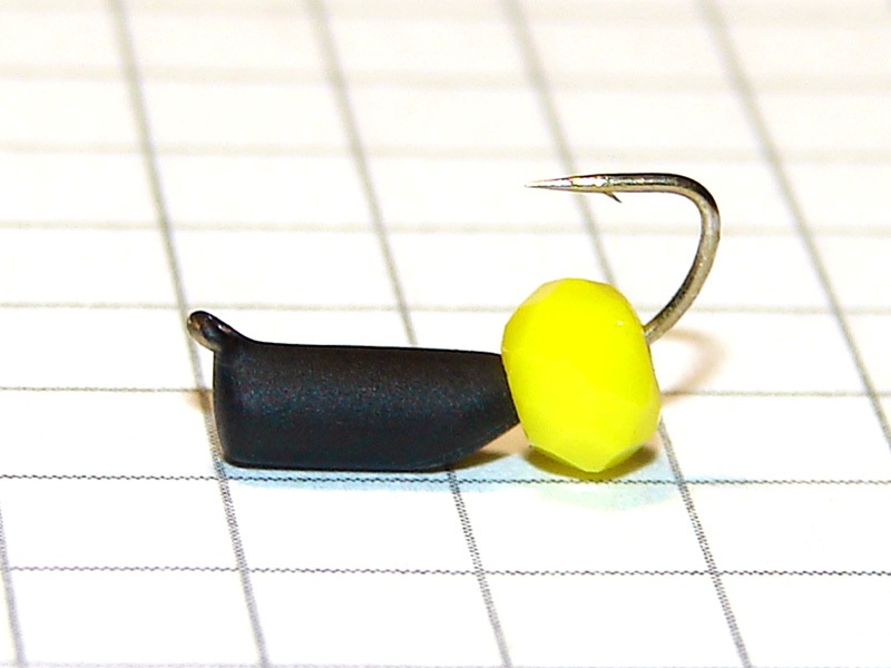 картинка D2,8 (0,50 гр) Мормышка УЛОВКА вольфрам «гвоздик» с гранёной бусиной (желтый) от магазина "Без насадки"