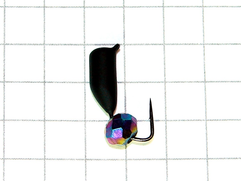 картинка D3,2 (0,95 гр) Мормышка вольфрамовая «гвоздик» с гранёной бусиной (хамелеон), Уловка от магазина "Без насадки"