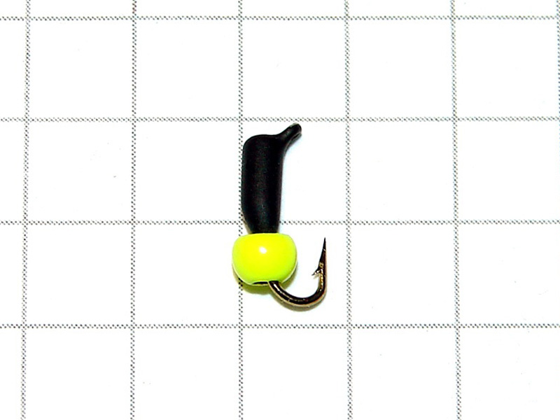 картинка D2 (0,22 гр) Мормышка УЛОВКА «МИКРОБ» с лат. шар. 2,8 мм, шартрез флуо от магазина "Без насадки"